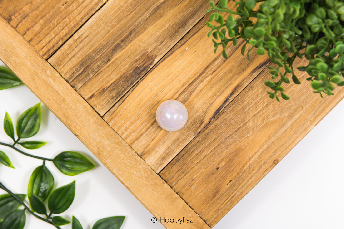Angel Aura Rose Quartz - Sphere - No. 2 - Top