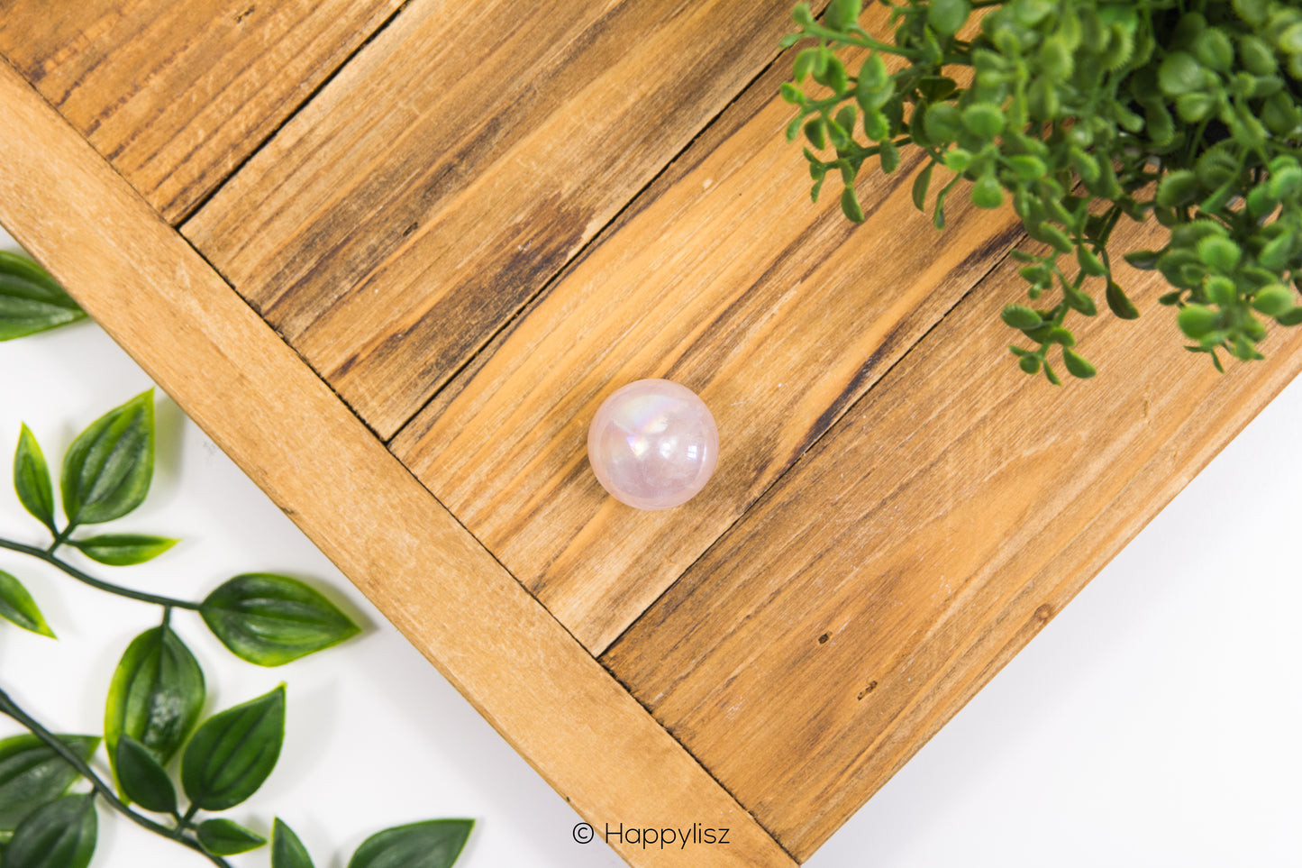 Angel Aura Rose Quartz - Sphere - No. 3 - Top