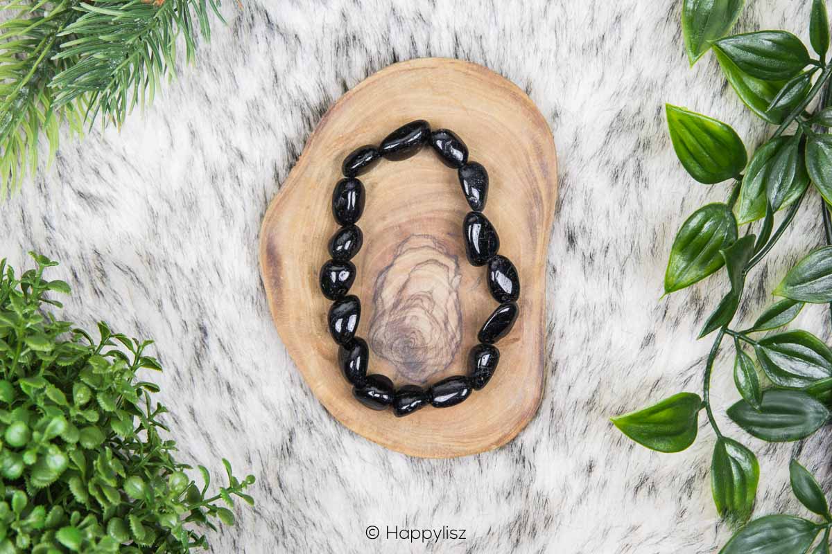 Crystal Bracelet - Black Tourmaline - Top