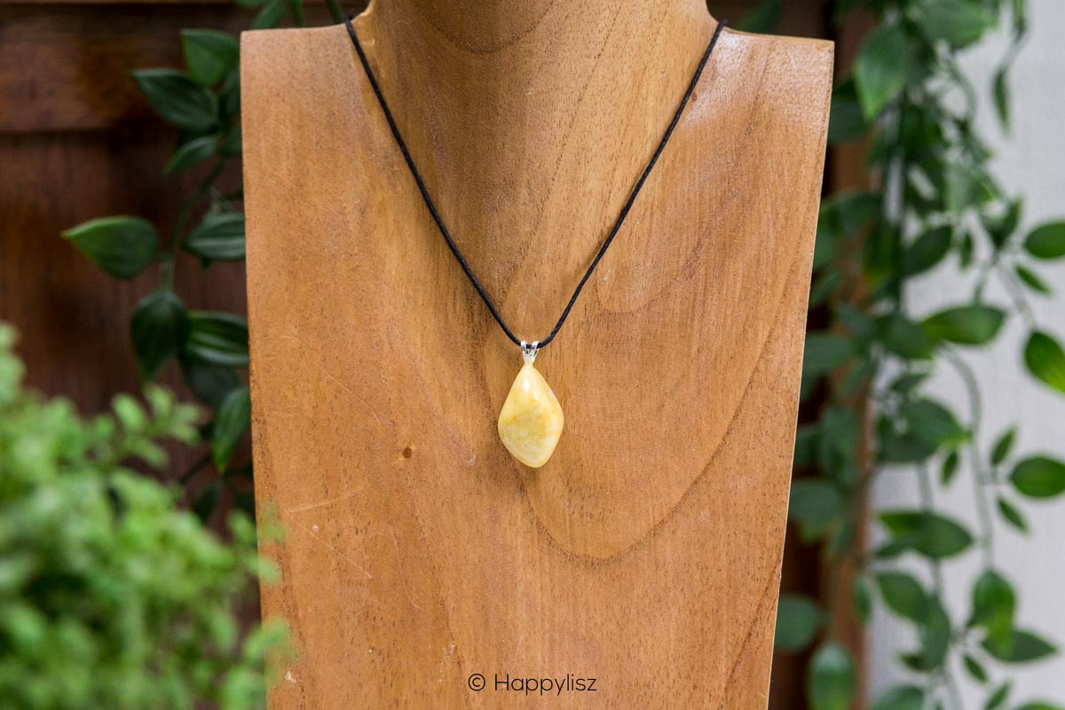 Crystal Pendant - Yellow Jasper - Hanging