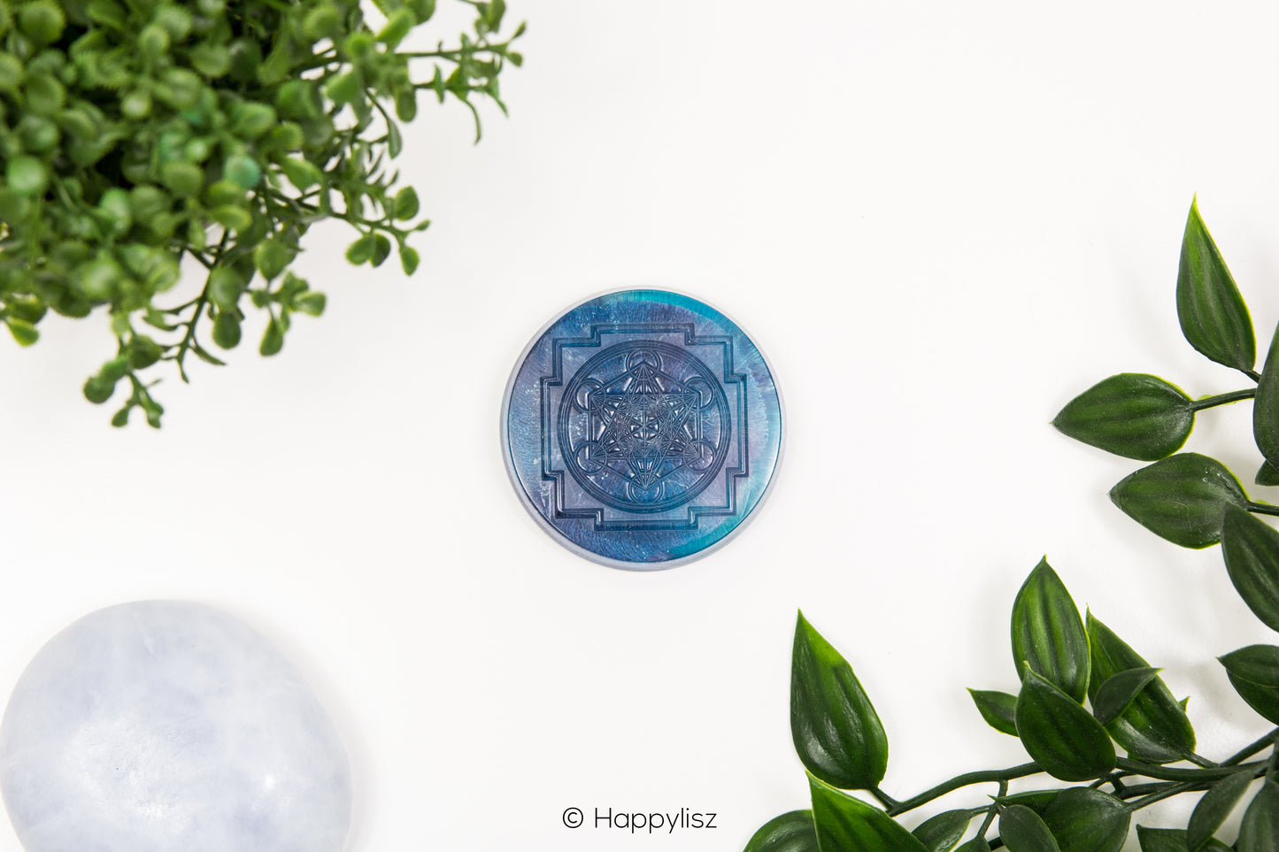 Orgonite Disc - Metatron's Cube - Sodalite - Top