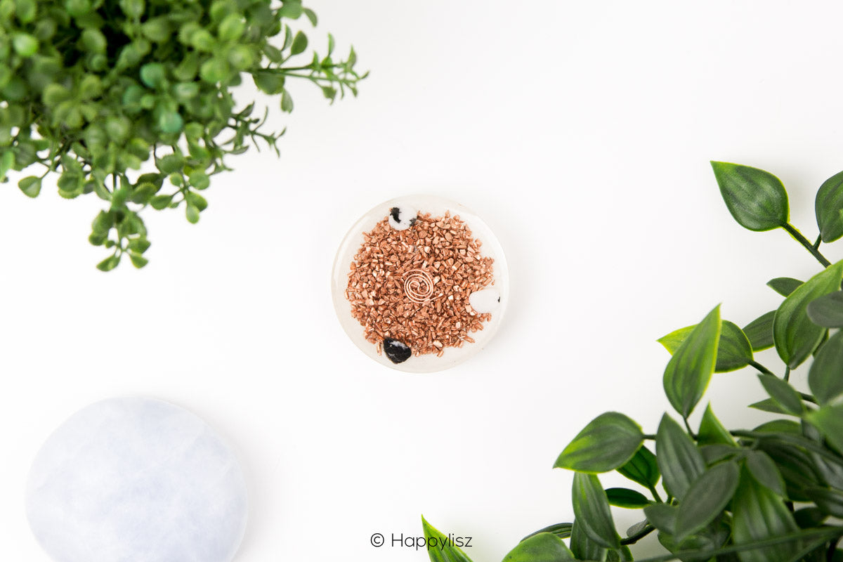 Orgonite Disc - Sun - Zebra Jasper - Bottom