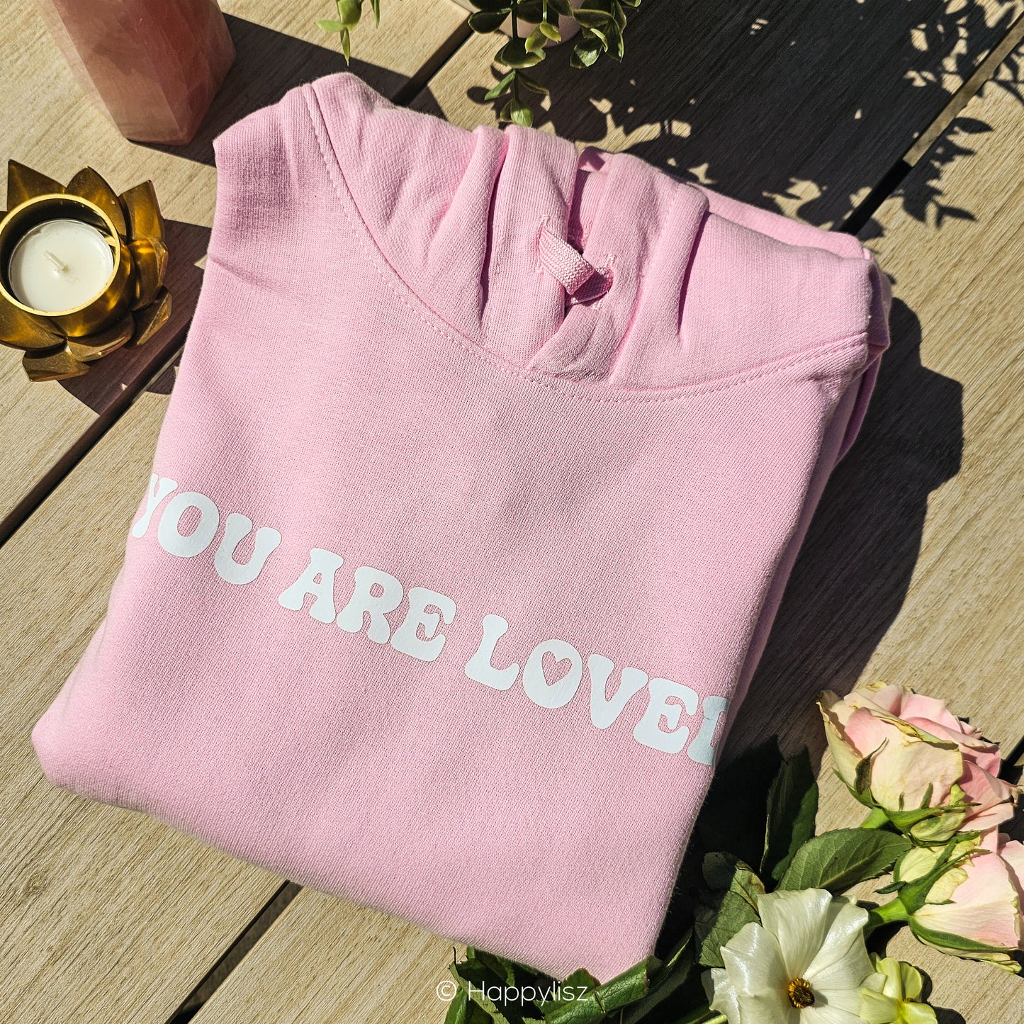 You Are Loved - Hoodie - Pink - Outside
