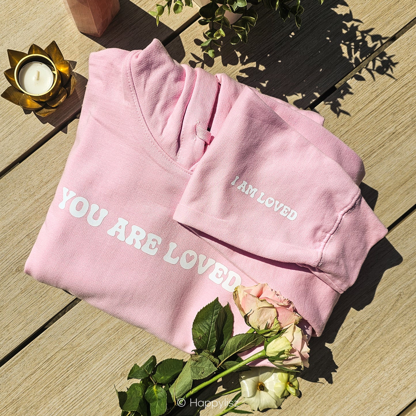 You Are Loved - Hoodie - Pink - Outside - 02