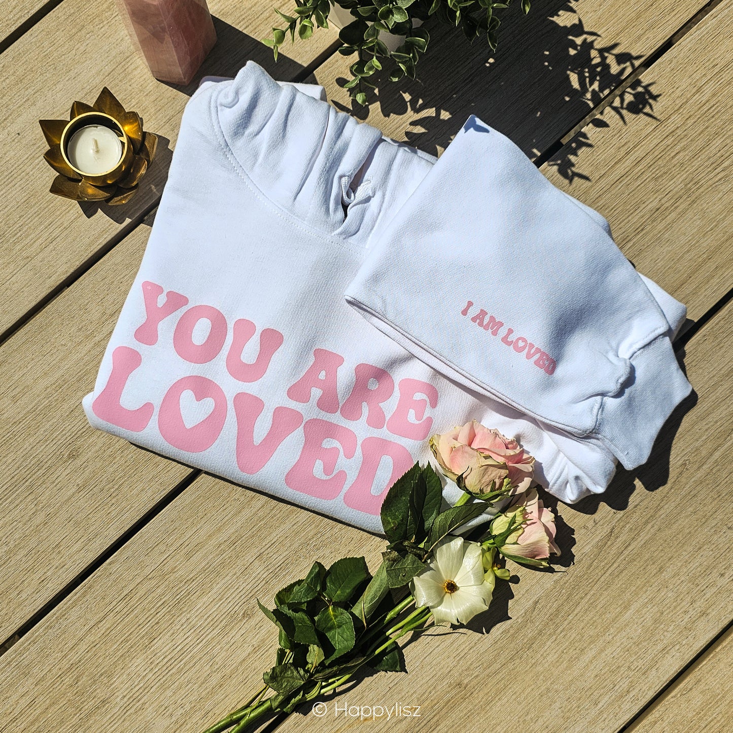 You Are Loved - Hoodie - White - Outside - 02