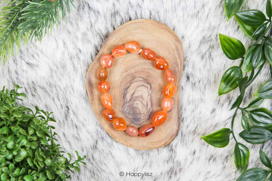 Crystal Bracelet - Carnelian - Top