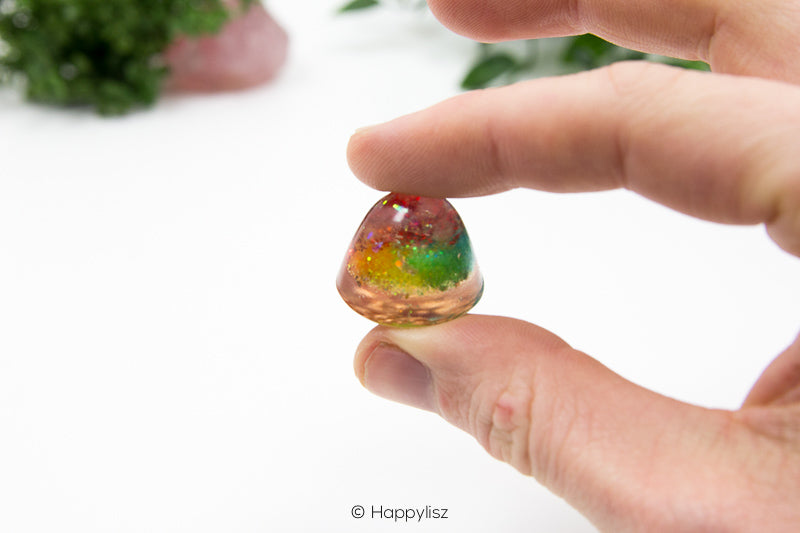 Magic Stone – Pocket-Sized Orgonite – Rose Quartz - Single - In Hand