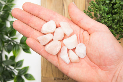 Morganite - Tumbled Stone - In Hand