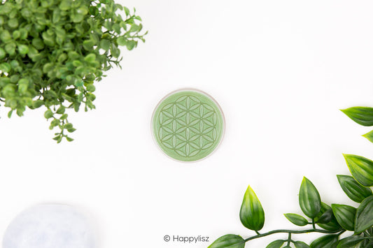 Orgonite Disc - Flower of Life - Labradorite - Top