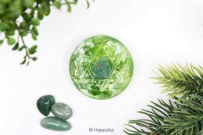 Orgonite Disc - Heart Chakra - Top