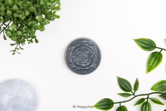 Orgonite Disc - Metatron's Cube - Amazonite - Top