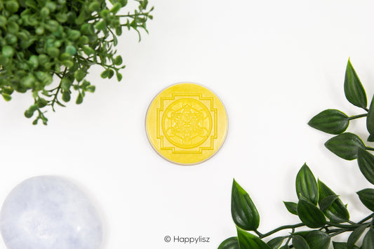 Orgonite Disc - Metatron's Cube - Citrine Quartz - Nr. 2 - Top
