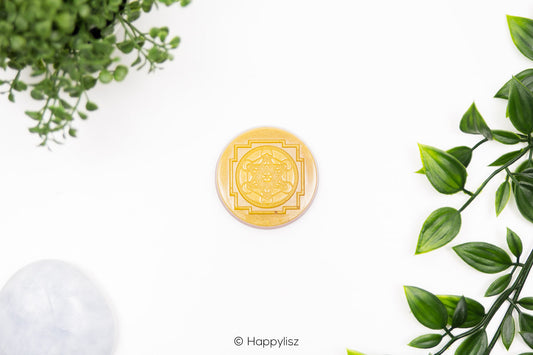 Orgonite Disc - Metatron's Cube - Citrine Quartz - Top