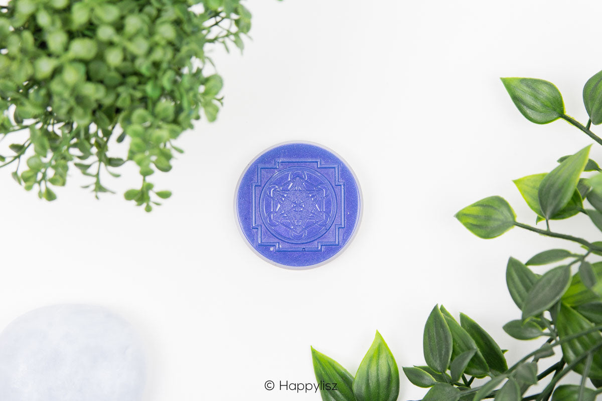Orgonite Disc - Metatron's Cube - Kyanite - Top