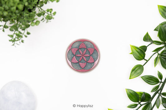 Orgonite Disc - Seed of Life - Selenite - Top