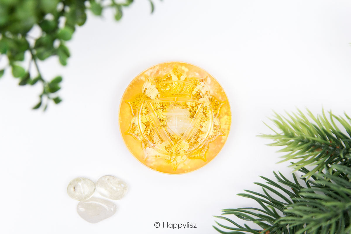 Orgonite Disc - Solar Plexus Chakra - Top