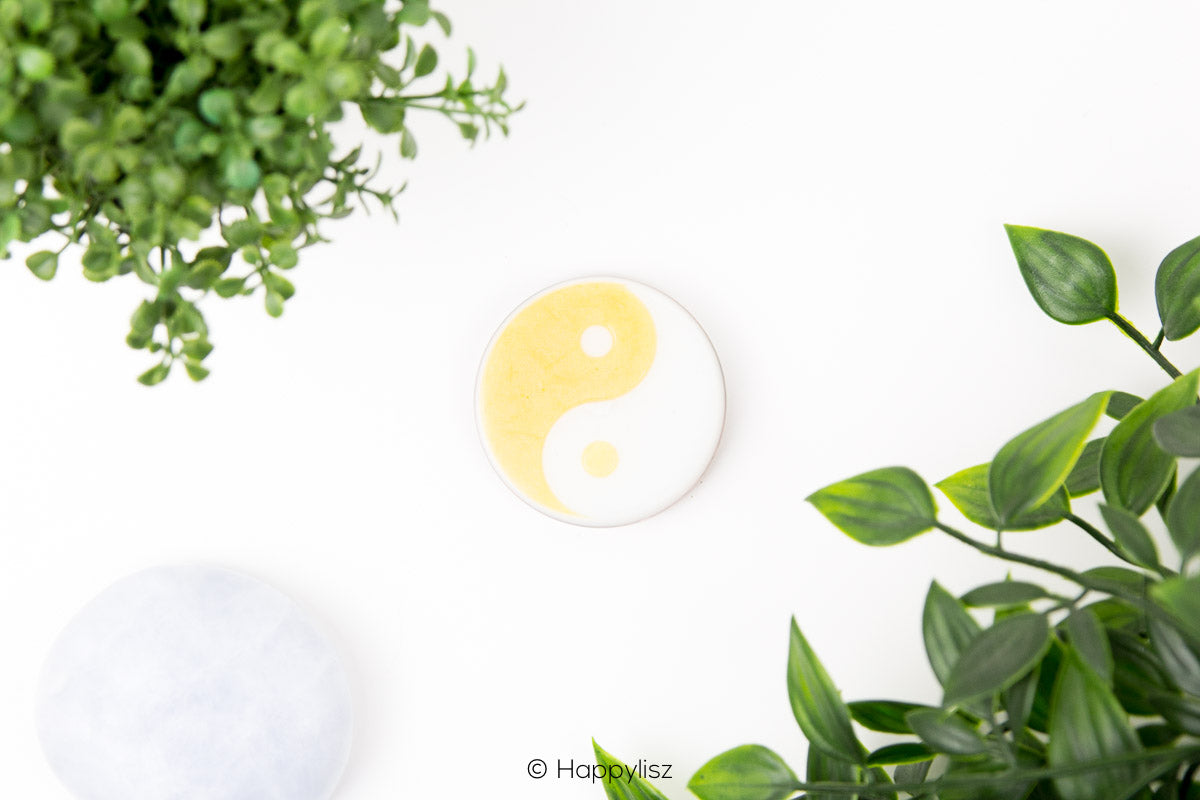 Orgonite Disc - Yin Yang - Pyrite - Top