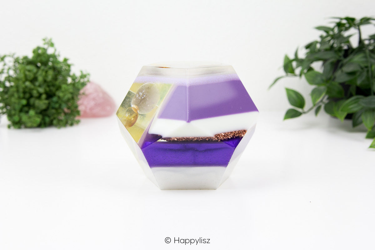 Orgonite Dodecahedron – Adamite, Manifestation Crystal & Sunshine - 03
