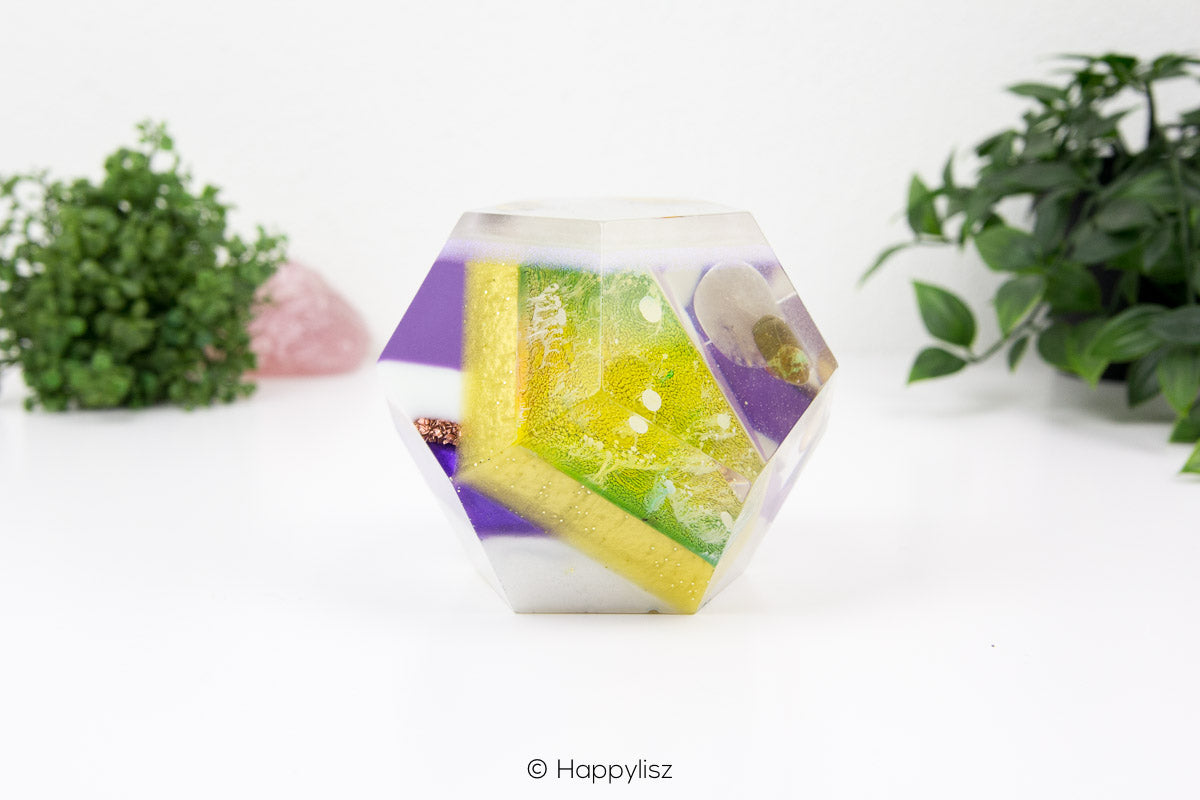 Orgonite Dodecahedron – Adamite, Manifestation Crystal & Sunshine - 07