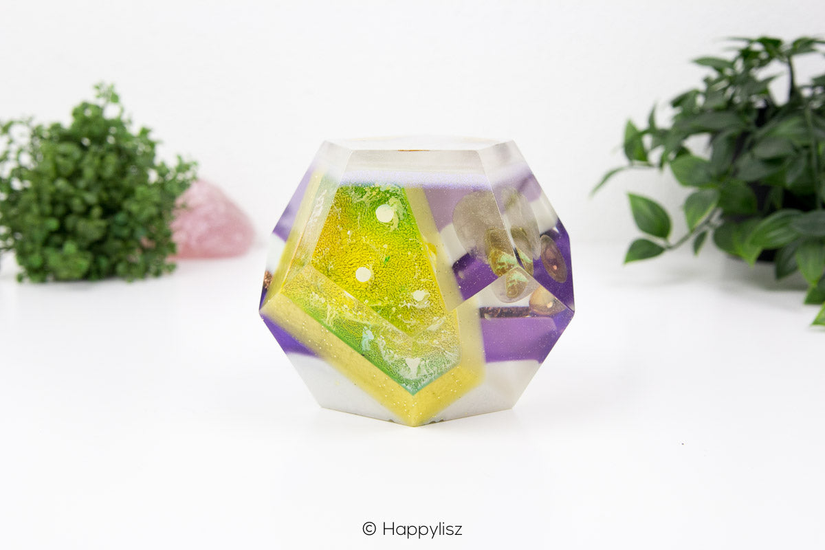 Orgonite Dodecahedron – Adamite, Manifestation Crystal & Sunshine - 08