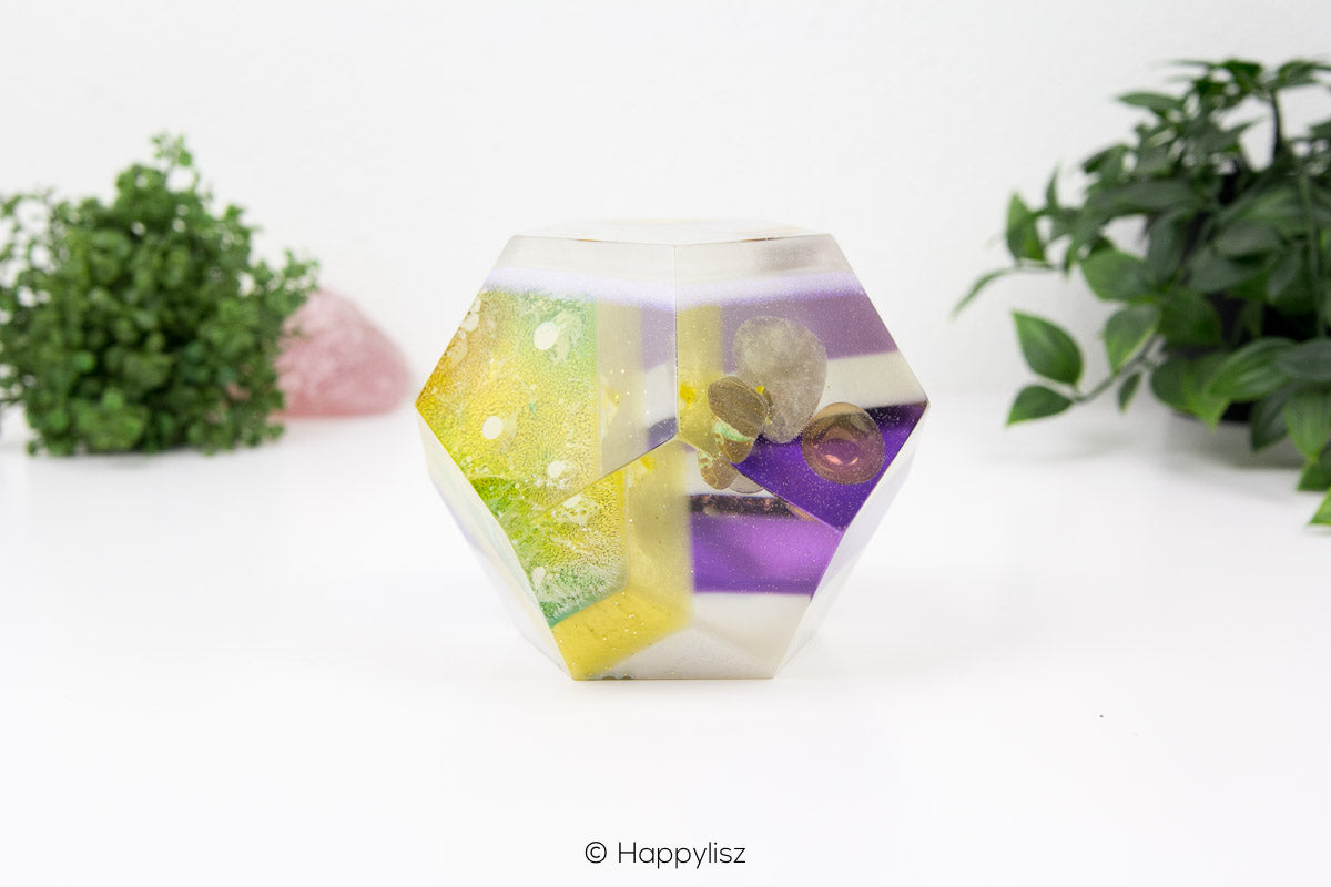 Orgonite Dodecahedron – Adamite, Manifestation Crystal & Sunshine - 09