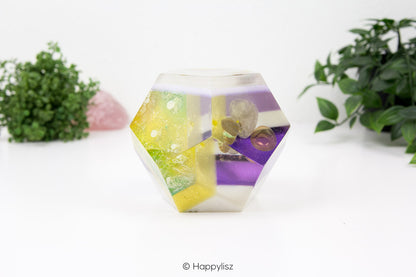 Orgonite Dodecahedron – Adamite, Manifestation Crystal & Sunshine - 09