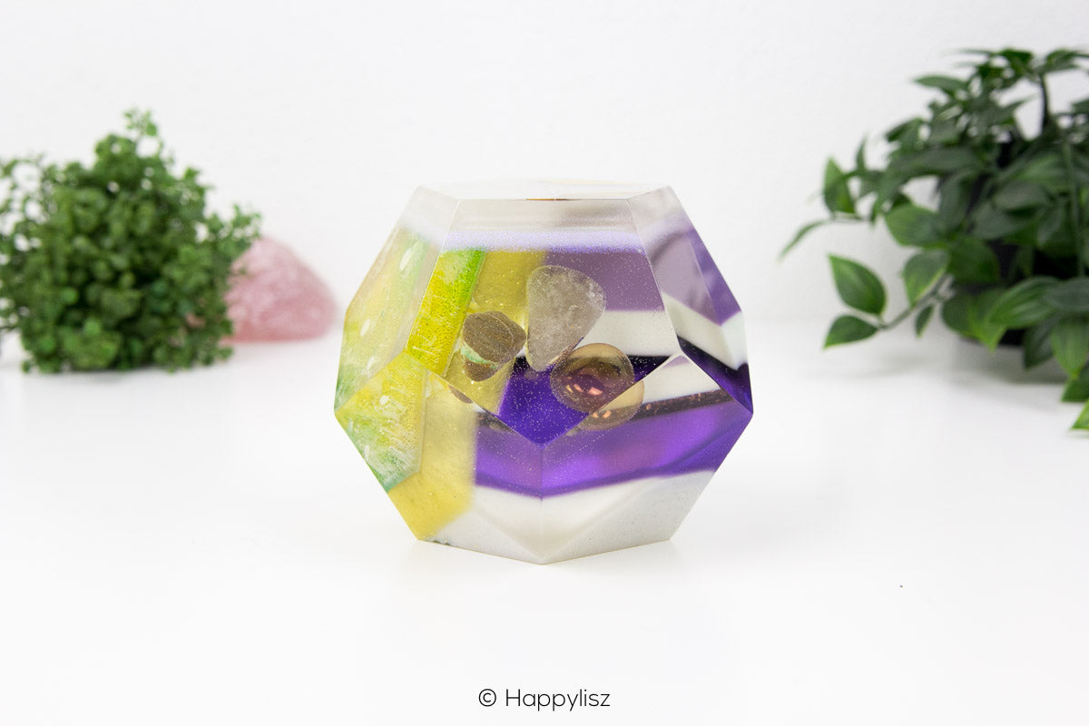 Orgonite Dodecahedron – Adamite, Manifestation Crystal & Sunshine - 10