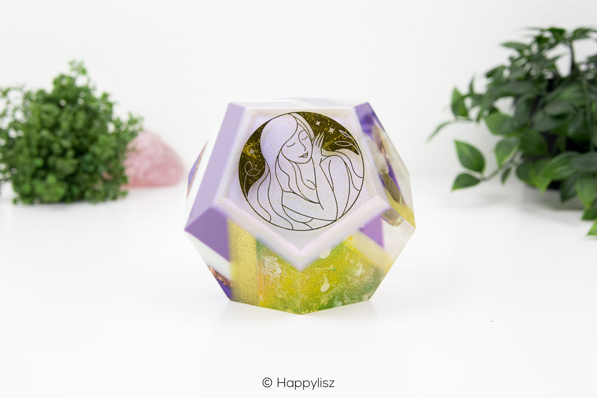 Orgonite Dodecahedron – Adamite, Manifestation Crystal & Sunshine - 11