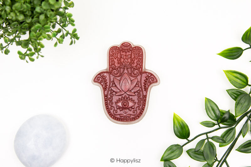 Orgonite Hamsa - Black Tourmaline & Tiger's Eye - Top