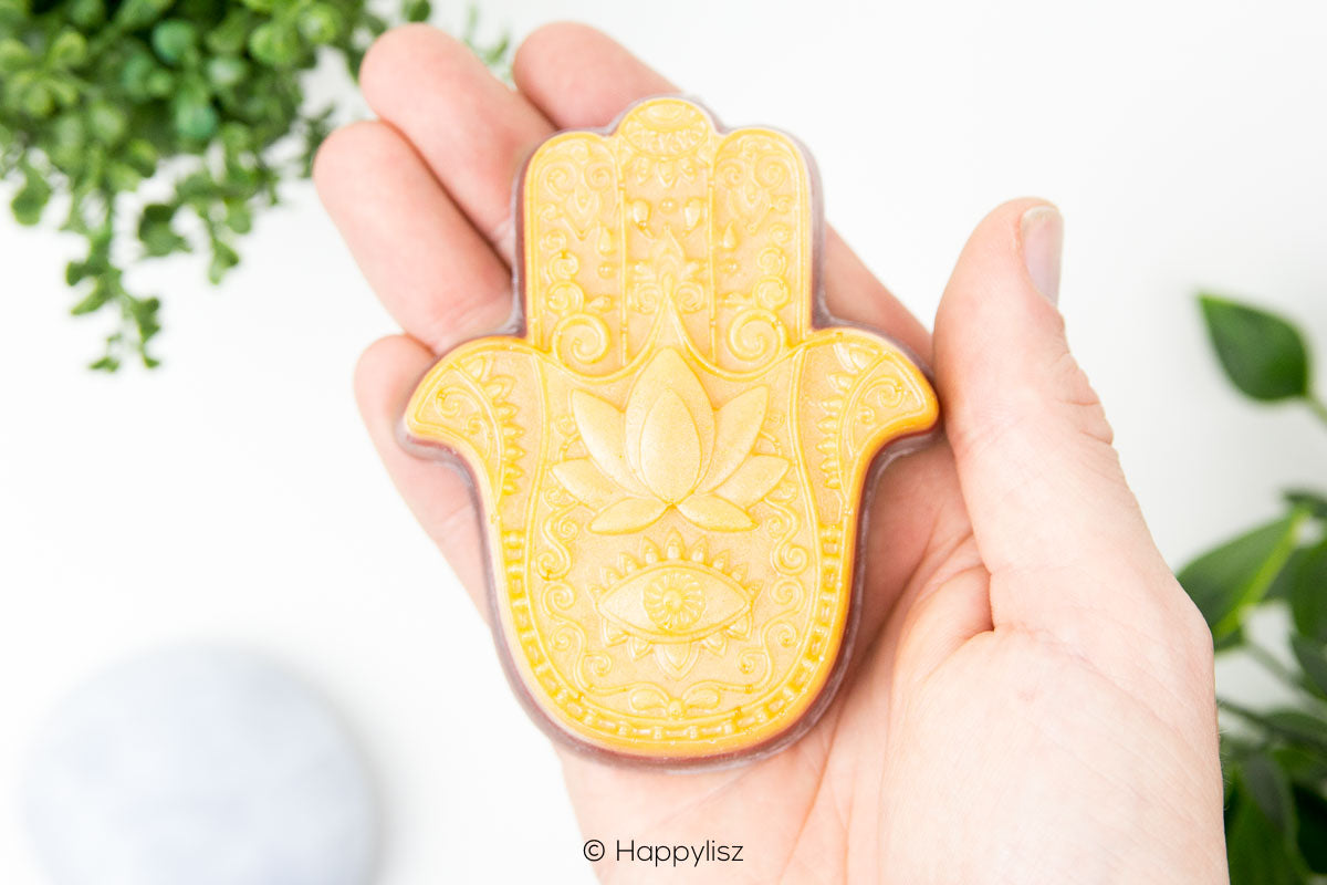 Orgonite Hamsa - Carnelian & Red Jasper - In Hand
