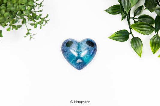 Orgonite Heart - Hawk's Eye, Sodalite & Heliotrope - Top