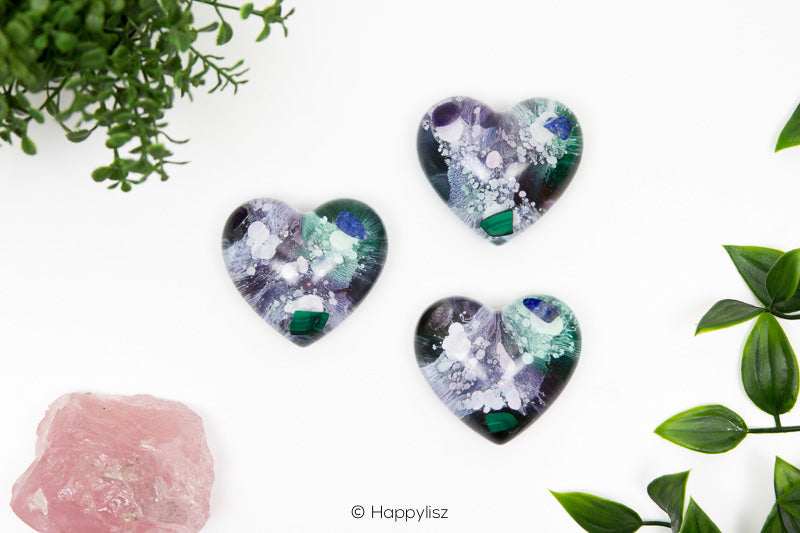 Orgonite Heart - Malachite, Lapis Lazuli & Amethyst - Verzamelfoto