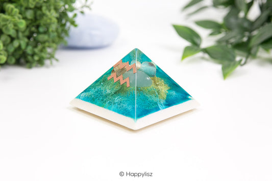 Orgonite Pyramid - Aquarius - No. 1 - Side