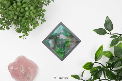Orgonite Pyramid - Botswana & Agate Moss Agate - Top