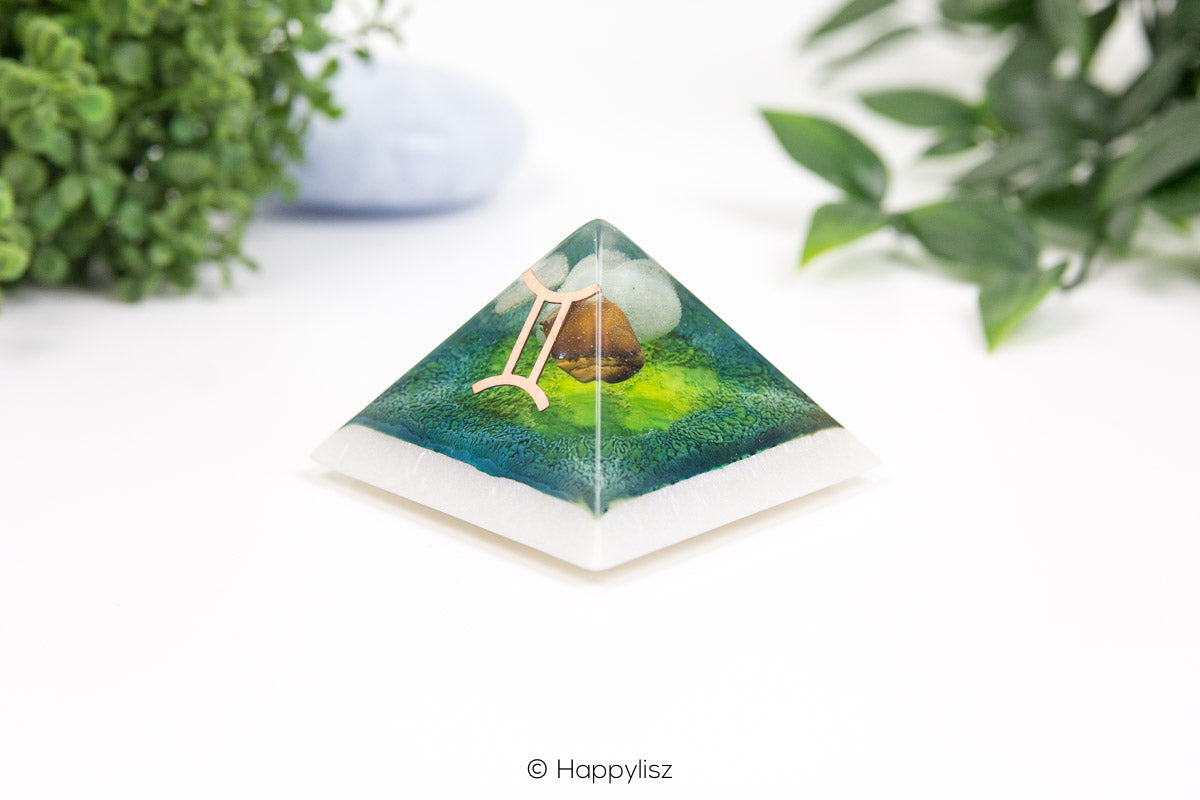 Orgonite Pyramid - Gemini - No. 1 - Side