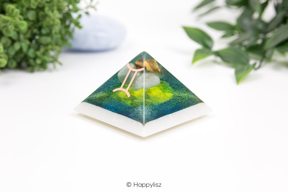 Orgonite Pyramid - Gemini - No. 2 - Side
