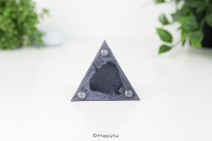 Orgonite Tetrahedron – Dumortierite & Pink Opal - Bottom