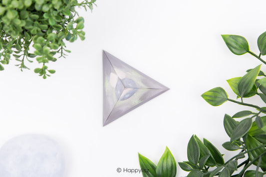 Orgonite Tetrahedron – Dumortierite & Pink Opal - Top