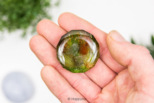 Pocket Orgonite - Carnelian, Green Aventurine & Rose Quartz - Dodecagon - In Hand