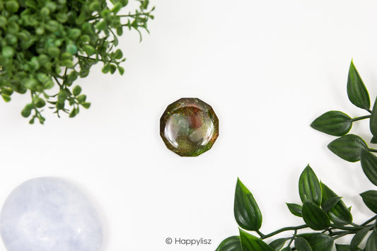 Pocket Orgonite - Carnelian, Green Aventurine & Rose Quartz - Dodecagon - Top