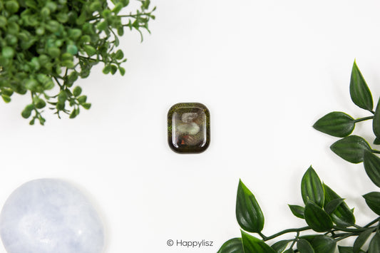 Pocket Orgonite - Carnelian, Green Aventurine & Rose Quartz - Rectangle - Top