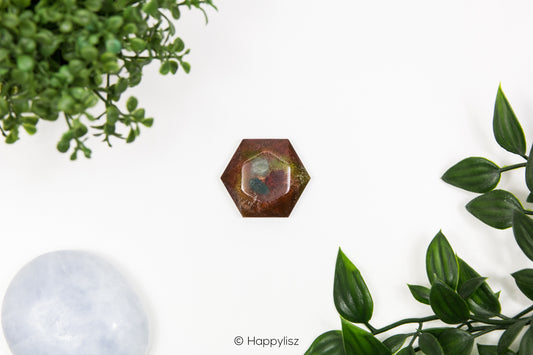 Pocket Orgonite - Carnelian, Heliotrope & Green Aventurine - No. 3 - Top