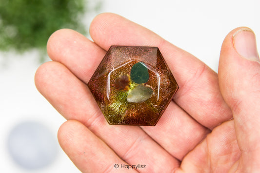 Pocket Orgonite - Carnelian, Heliotrope & Green Aventurine - No. 4 - In Hand