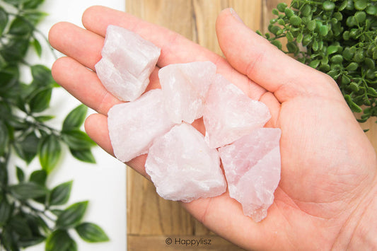 Rose Quartz - Raw Chunks - In Hand