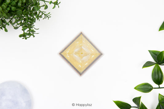 Russian Orgonite Pyramid - Clear Quartz & Honey Calcite - Top