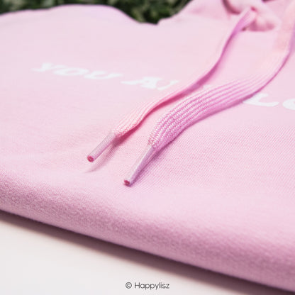 You Are Loved - Hoodie - Pink - Close Up