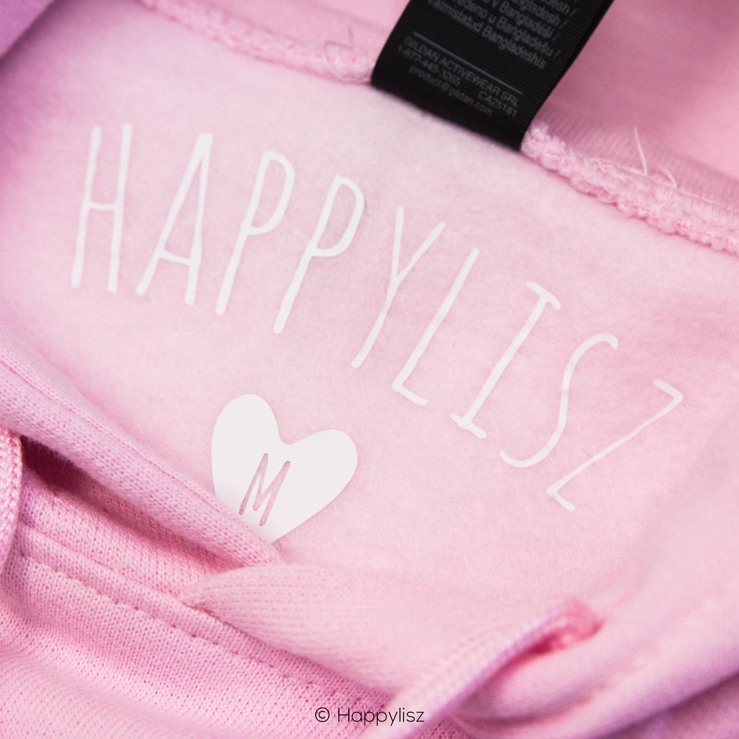 You Are Loved - Hoodie - Pink - Close Up - Label