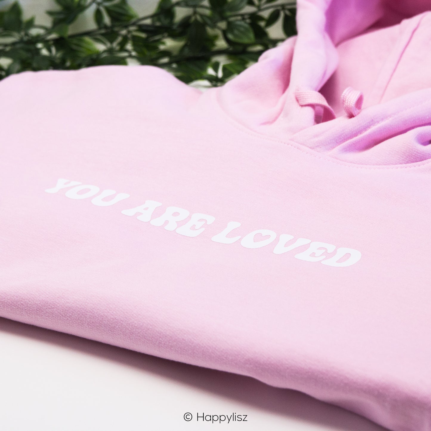 You Are Loved - Hoodie - Pink - Text