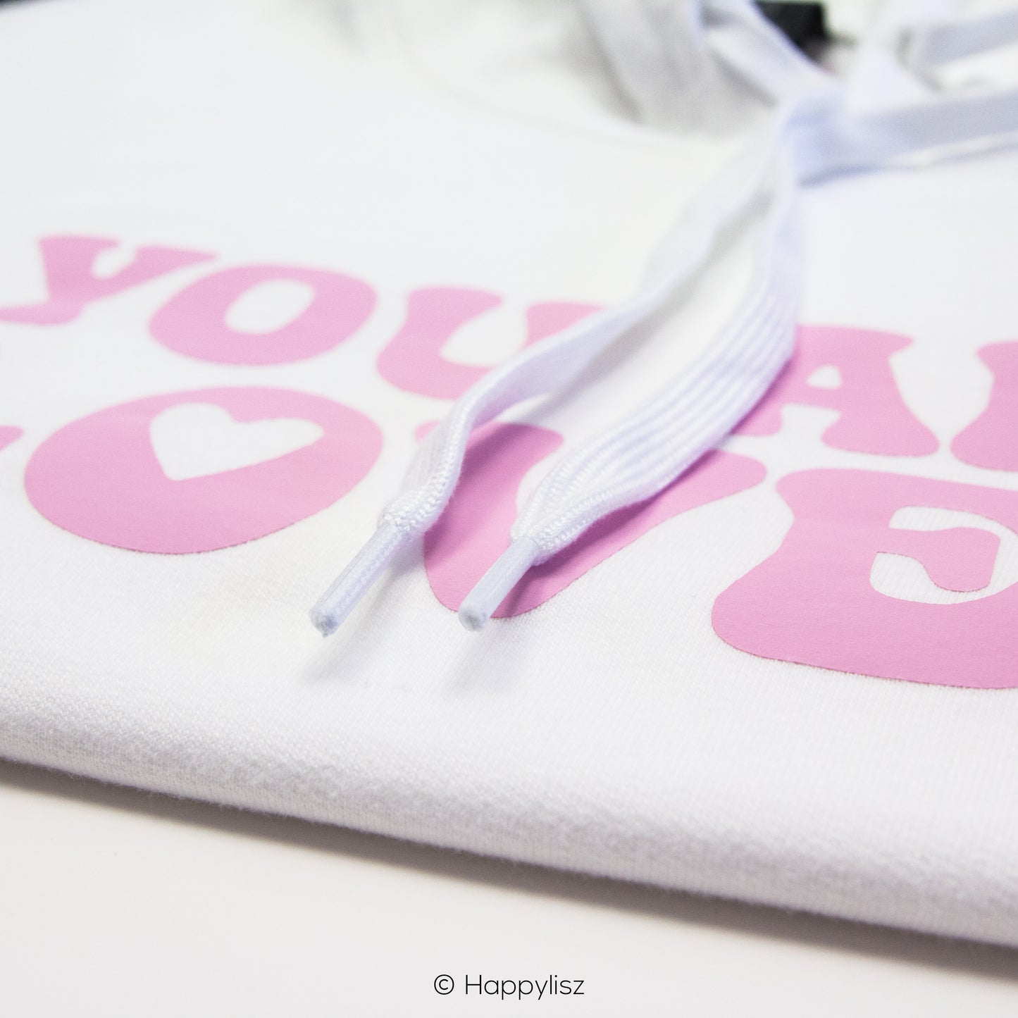You Are Loved - Hoodie - White - Close Up